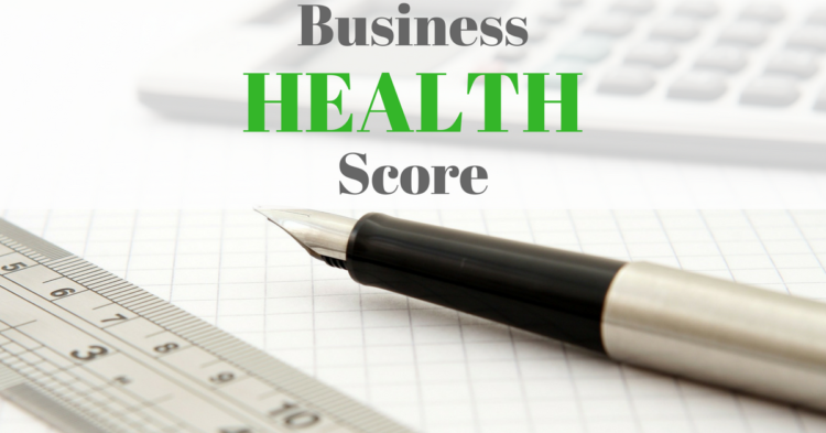 A measuring scale to measure the business health score.